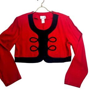 Scarlett Vintage 90s Crop Jacket Long Sleeve Red Color Size Large USA made